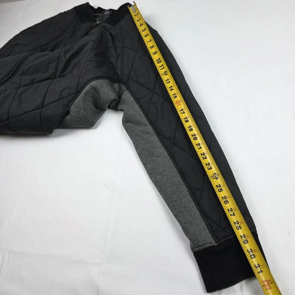 Oakley Jacket Mens XL Gray Quilted Full Zip Knit Sleeves Insulated Pockets
